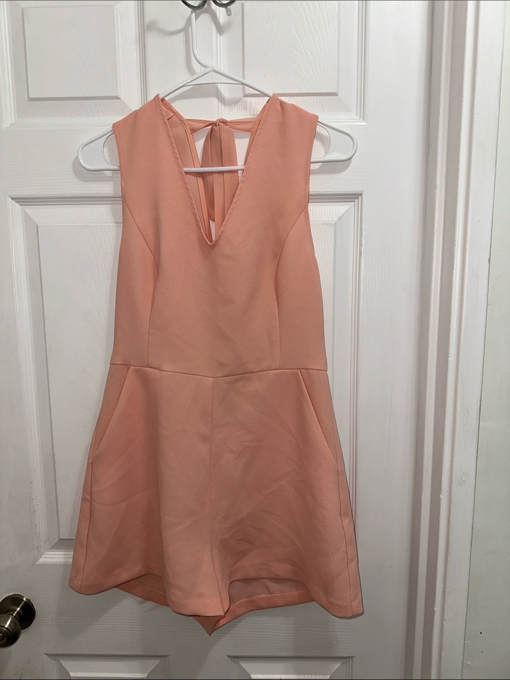 BCBGeneration Peach Tie-Back Mini Dress